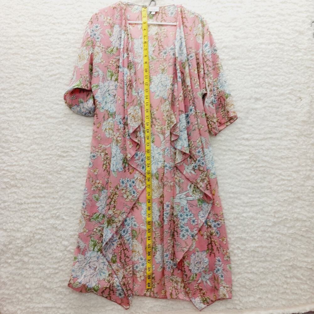 Kimono Floral Swim Cover Midi Maxi Boho Cottagecore Coquette Peony Rose Romantic - Picture 4 of 7